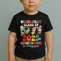 Groovy Retirement Class Of 2025 Countdown In Progress Toddler T-Shirt