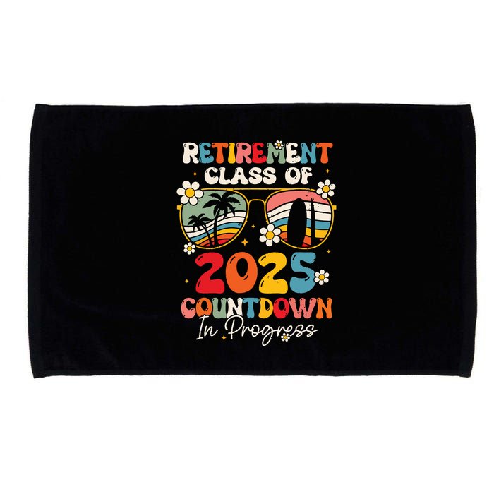 Groovy Retirement Class Of 2025 Countdown In Progress Microfiber Hand Towel