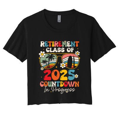 Groovy Retirement Class Of 2025 Countdown In Progress Crop Top