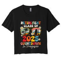 Groovy Retirement Class Of 2025 Countdown In Progress Crop Top