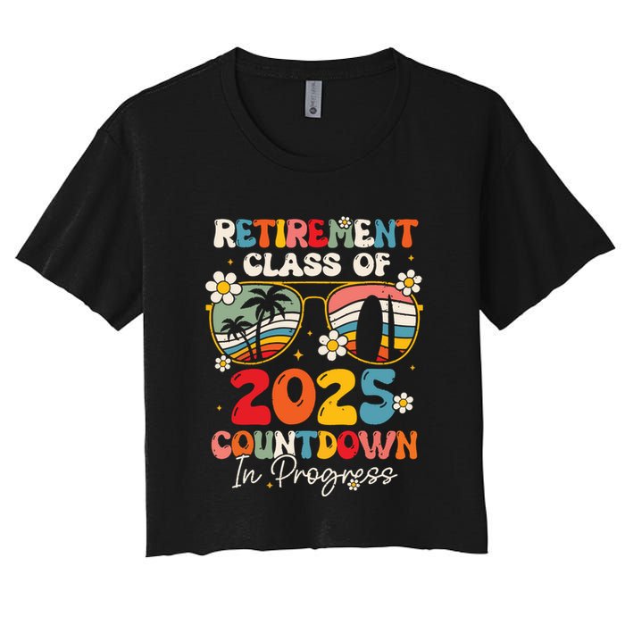 Groovy Retirement Class Of 2025 Countdown In Progress Crop Top