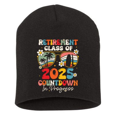 Groovy Retirement Class Of 2025 Countdown In Progress Short Acrylic Beanie