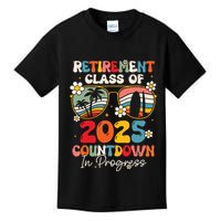 Groovy Retirement Class Of 2025 Countdown In Progress Kids T-Shirt