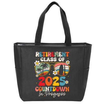 Groovy Retirement Class Of 2025 Countdown In Progress Zip Tote Bag