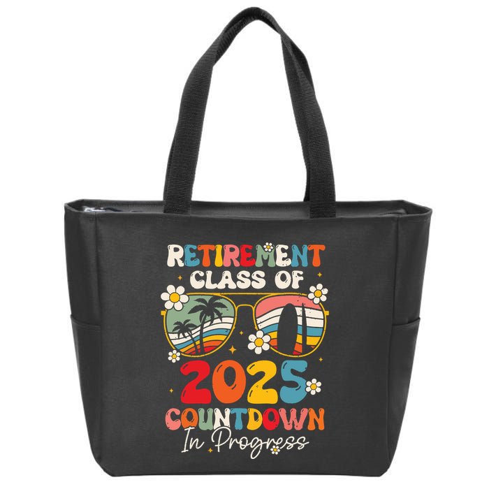 Groovy Retirement Class Of 2025 Countdown In Progress Zip Tote Bag