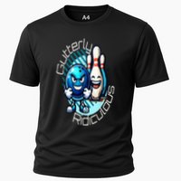 Gutterly Ridiculous Cartoon Bowling Cooling Performance Crew T-Shirt