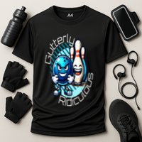 Gutterly Ridiculous Cartoon Bowling Cooling Performance Crew T-Shirt