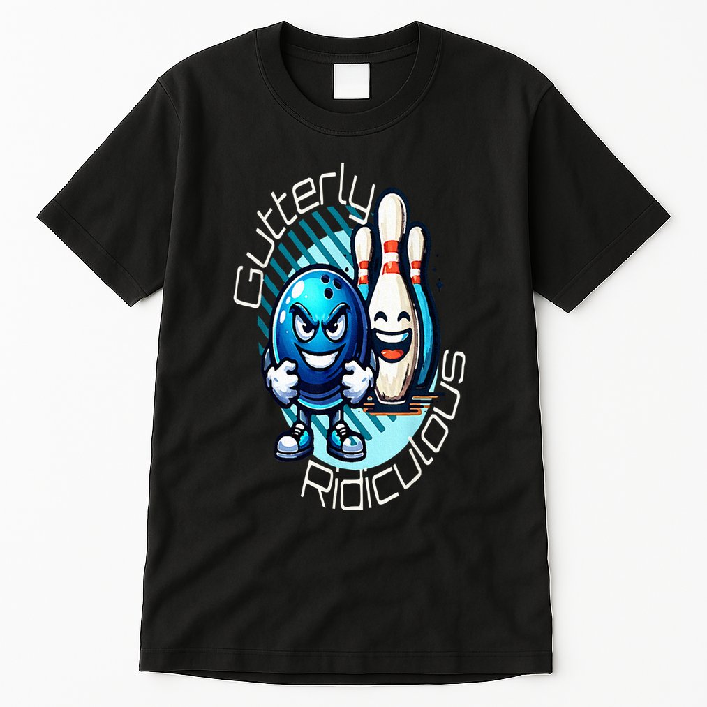Gutterly Ridiculous Cartoon Bowling Tall T-Shirt