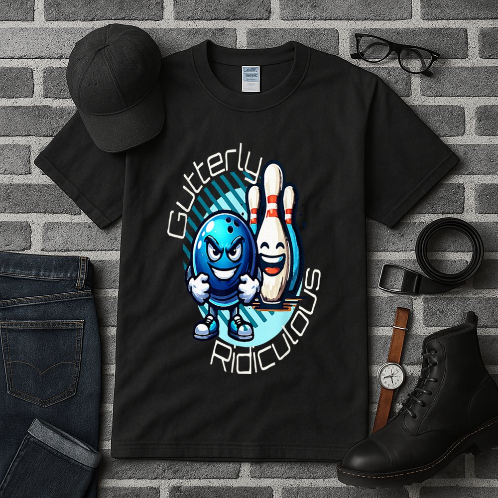 Gutterly Ridiculous Cartoon Bowling Tall T-Shirt