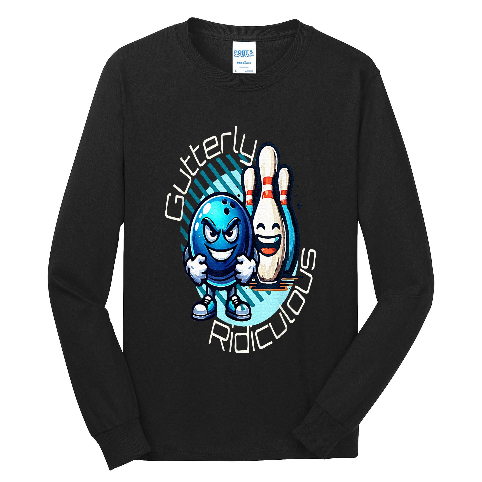 Gutterly Ridiculous Cartoon Bowling Tall Long Sleeve T-Shirt