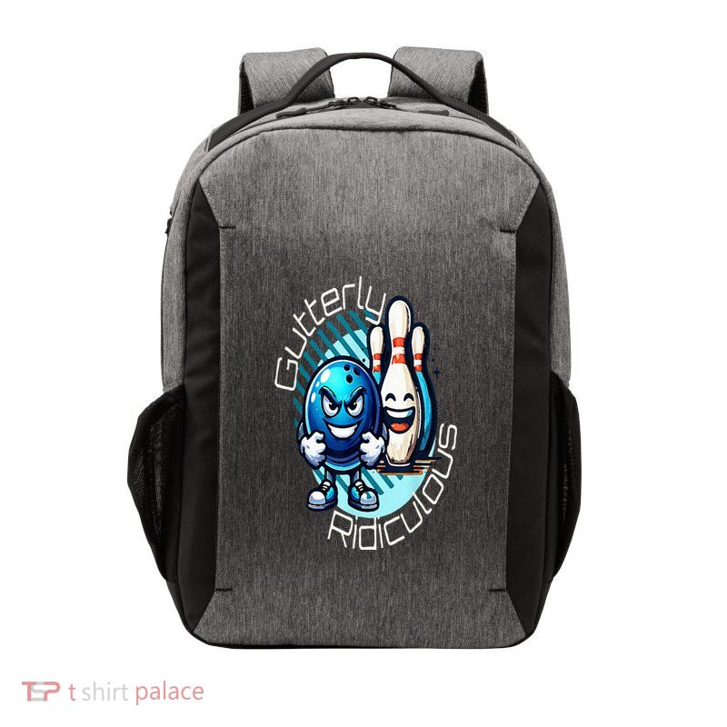 Gutterly Ridiculous Cartoon Bowling Vector Backpack