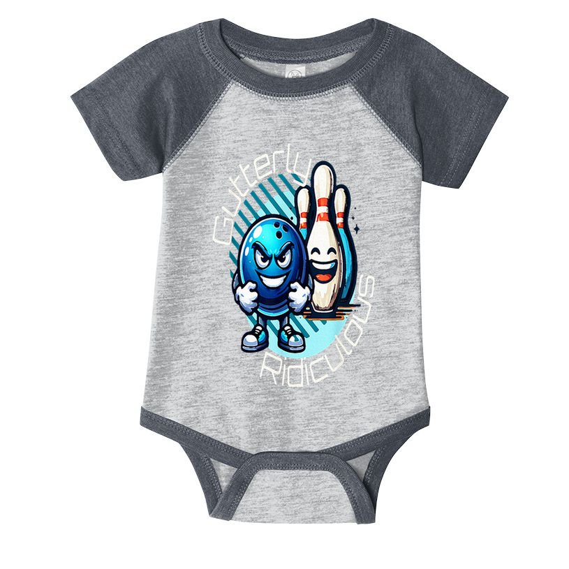 Gutterly Ridiculous Cartoon Bowling Infant Baby Jersey Bodysuit