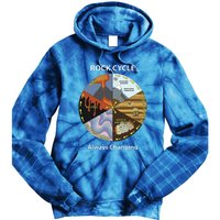 Geology Rock Cycle Always Changing Geologist Mineral Collect Tie Dye Hoodie