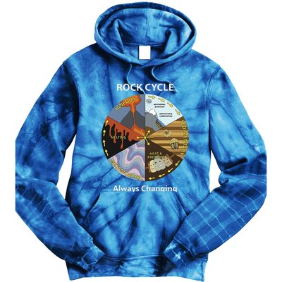 Geology Rock Cycle Always Changing Geologist Mineral Collect Tie Dye Hoodie