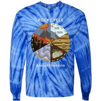 Geology Rock Cycle Always Changing Geologist Mineral Collect Tie-Dye Long Sleeve Shirt