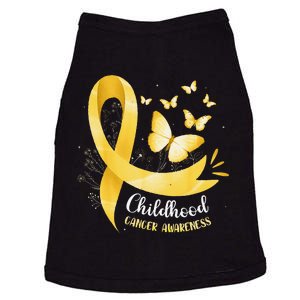 Gold Ribbon Childhood Cancer Awareness Gift Doggie Tank