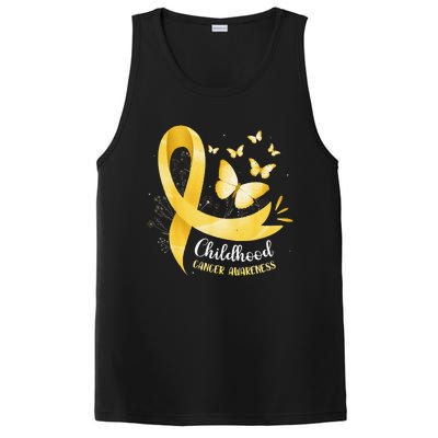 Gold Ribbon Childhood Cancer Awareness Gift PosiCharge Competitor Tank