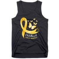 Gold Ribbon Childhood Cancer Awareness Gift Tank Top