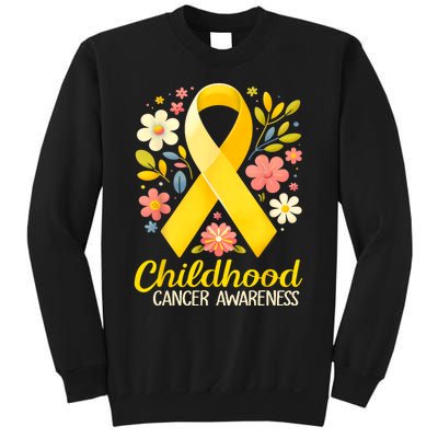 Gold Ribbon Childhood Cancer Awareness Sweatshirt