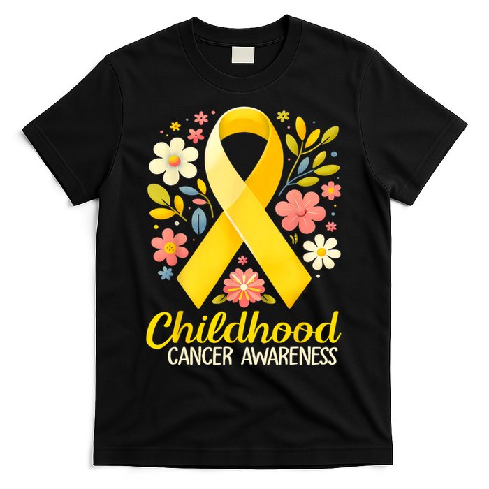 Gold Ribbon Childhood Cancer Awareness T-Shirt