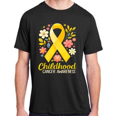 Gold Ribbon Childhood Cancer Awareness Adult ChromaSoft Performance T-Shirt