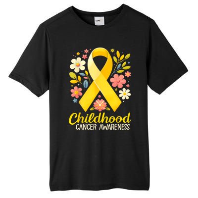 Gold Ribbon Childhood Cancer Awareness Tall Fusion ChromaSoft Performance T-Shirt