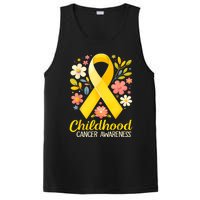 Gold Ribbon Childhood Cancer Awareness PosiCharge Competitor Tank