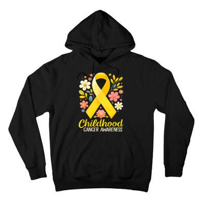 Gold Ribbon Childhood Cancer Awareness Tall Hoodie