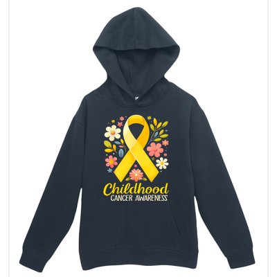 Gold Ribbon Childhood Cancer Awareness Urban Pullover Hoodie