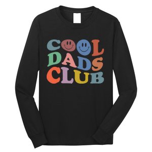 Groovy Retro Cool Dads Club Smile Face Father's Day Long Sleeve Shirt