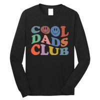 Groovy Retro Cool Dads Club Smile Face Father's Day Long Sleeve Shirt