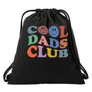 Groovy Retro Cool Dads Club Smile Face Father's Day Drawstring Bag