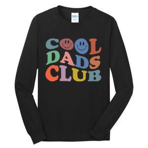 Groovy Retro Cool Dads Club Smile Face Father's Day Tall Long Sleeve T-Shirt