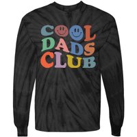 Groovy Retro Cool Dads Club Smile Face Father's Day Tie-Dye Long Sleeve Shirt