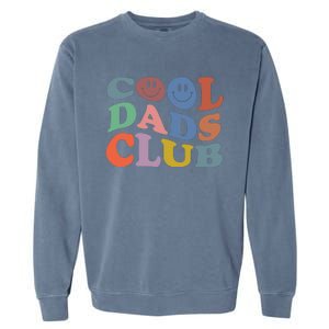 Groovy Retro Cool Dads Club Smile Face Father's Day Garment-Dyed Sweatshirt