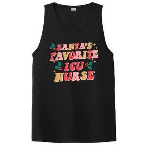 Groovy Retro Christmas Nursing Santas Favorite Icu Nurse Cool Gift PosiCharge Competitor Tank