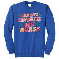 Groovy Retro Christmas Nursing Santas Favorite Icu Nurse Cool Gift Sweatshirt