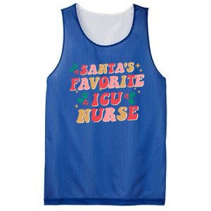 Groovy Retro Christmas Nursing Santas Favorite Icu Nurse Cool Gift Mesh Reversible Basketball Jersey Tank