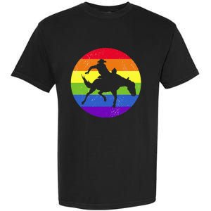 Gay Rodeo Cow Horse Riding Howdy Western Country Southern Garment-Dyed Heavyweight T-Shirt