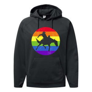 Gay Rodeo Cow Horse Riding Howdy Western Country Southern Performance Fleece Hoodie