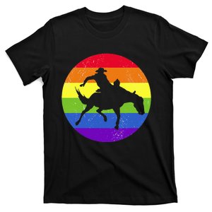 Gay Rodeo Cow Horse Riding Howdy Western Country Southern T-Shirt