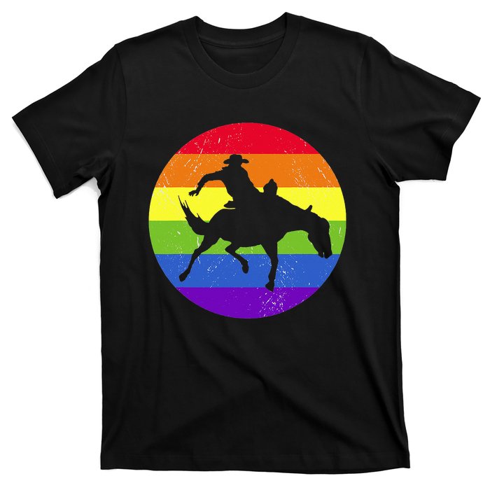 Gay Rodeo Cow Horse Riding Howdy Western Country Southern T-Shirt