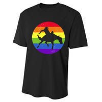 Gay Rodeo Cow Horse Riding Howdy Western Country Southern Performance Sprint T-Shirt