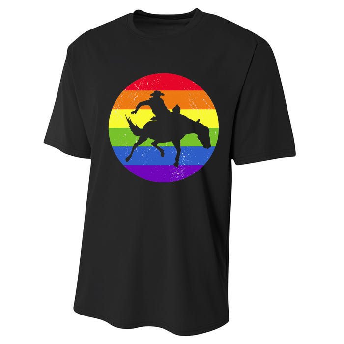 Gay Rodeo Cow Horse Riding Howdy Western Country Southern Performance Sprint T-Shirt