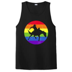 Gay Rodeo Cow Horse Riding Howdy Western Country Southern PosiCharge Competitor Tank