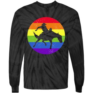 Gay Rodeo Cow Horse Riding Howdy Western Country Southern Tie-Dye Long Sleeve Shirt