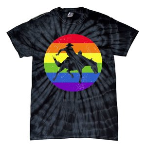 Gay Rodeo Cow Horse Riding Howdy Western Country Southern Tie-Dye T-Shirt