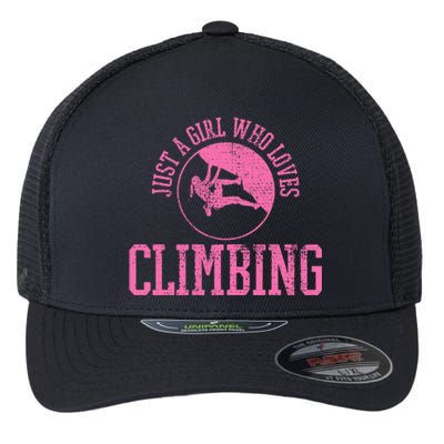 Girl Rock Climbing Bouldering Climber Flexfit Unipanel Trucker Cap