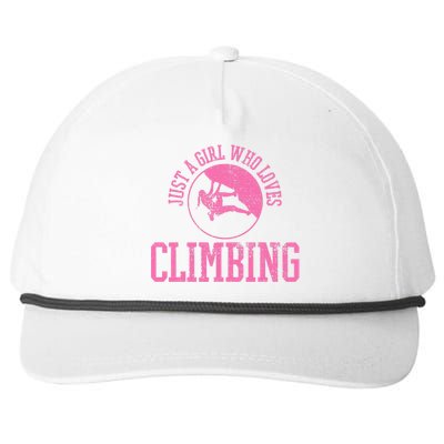 Girl Rock Climbing Bouldering Climber Snapback Five-Panel Rope Hat