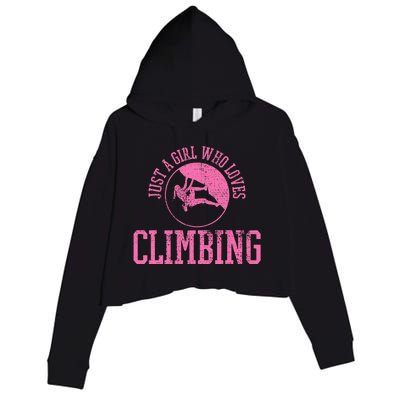 Girl Rock Climbing Bouldering Climber Crop Fleece Hoodie